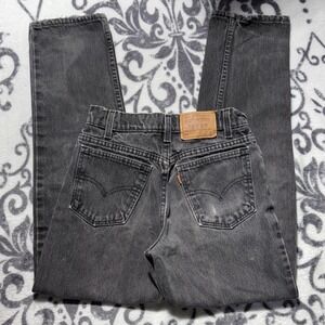 VTG 90s Levis 550 Orange Tab Relaxed Fit Student Jeans Faded Black 27x30 USA